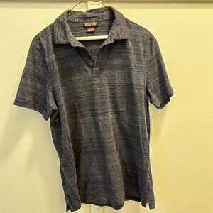 Michael Kors Men's Navy Blue Heathered Polo Shirt - Classic Style